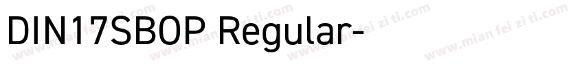 DIN17SBOP Regular字体转换